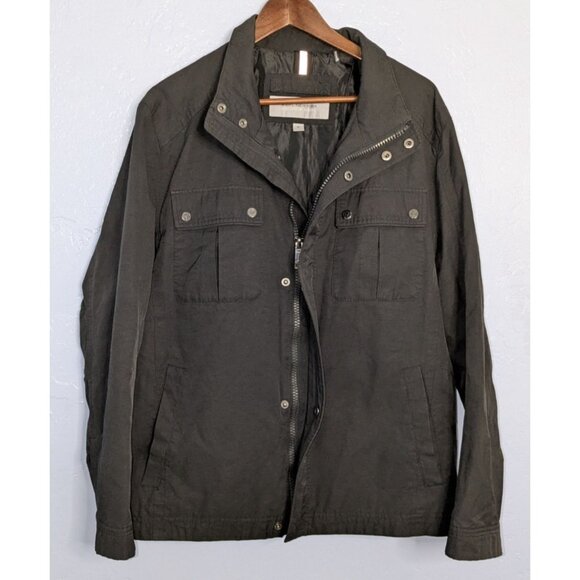 Marc New York Andrew Marc Mens XL Utility Jacket Black Button Pockets Adjustable - Picture 14 of 15
